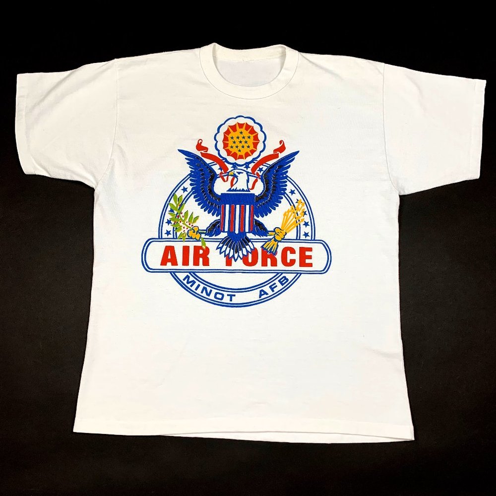 Vtg 80s Air Force Minot AFB Retro T-Shirt